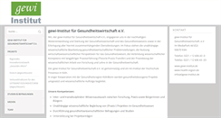 Desktop Screenshot of gewi-institut.de